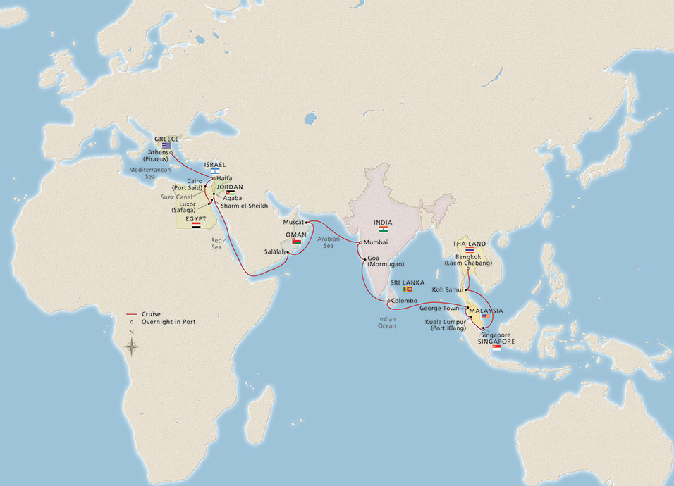 Itinerary Map/Ship Image