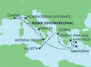 Itinerary Map/Ship Image