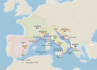 Itinerary Map/Ship Image