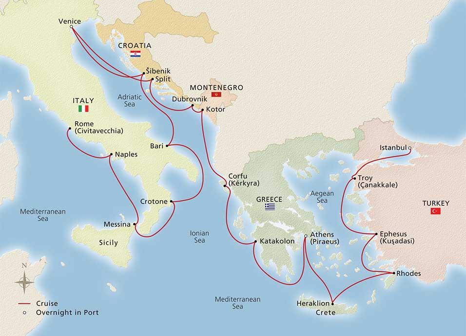 Itinerary Map/Ship Image