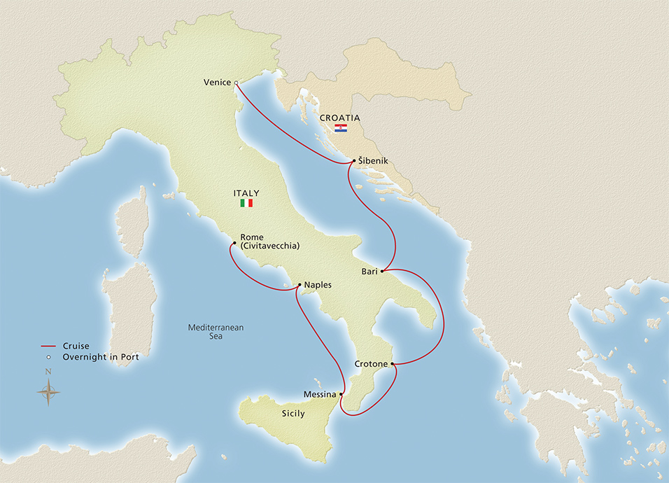 Itinerary Map/Ship Image