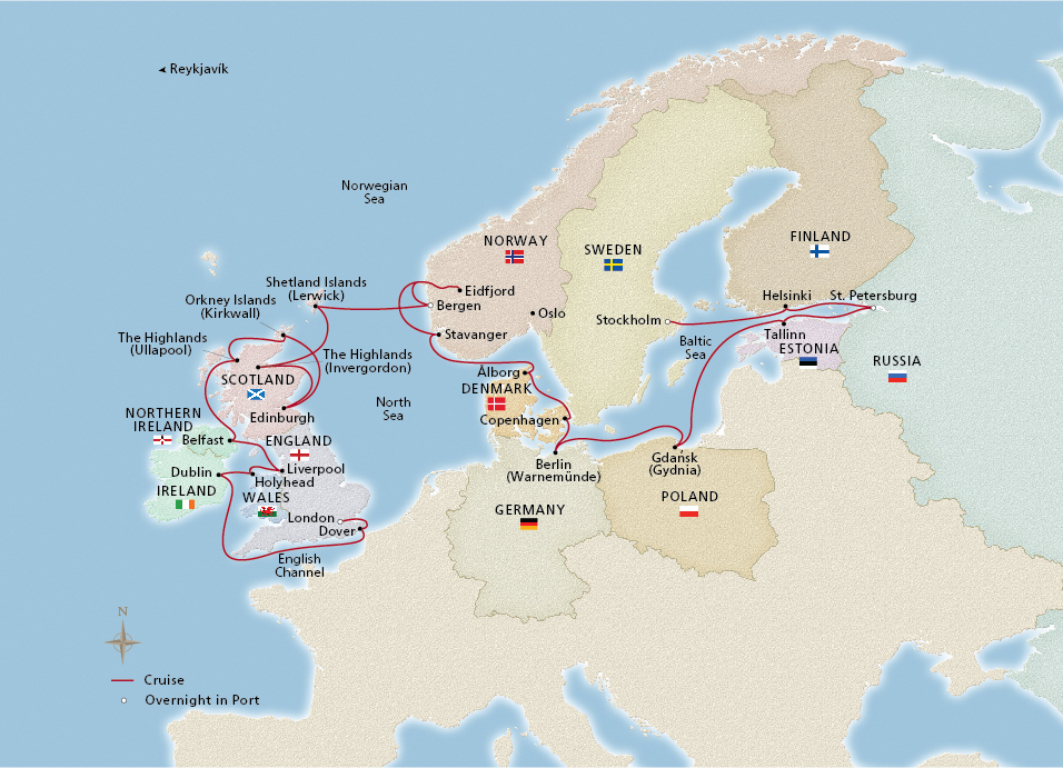 Itinerary Map/Ship Image