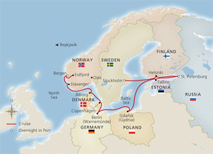 Itinerary Map/Ship Image