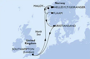 Itinerary Map/Ship Image