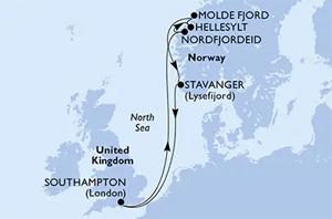 Itinerary Map/Ship Image