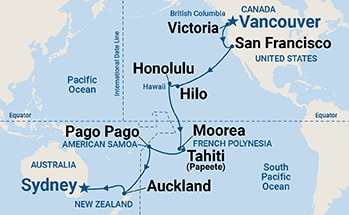 Itinerary Map/Ship Image