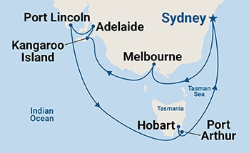 Itinerary Map/Ship Image