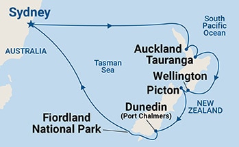Itinerary Map/Ship Image