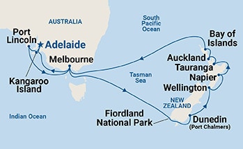 Itinerary Map/Ship Image