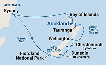 Itinerary Map/Ship Image