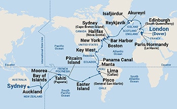 Itinerary Map/Ship Image
