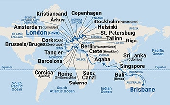 Itinerary Map/Ship Image
