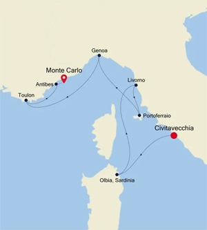 Itinerary Map/Ship Image