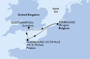 Itinerary Map/Ship Image