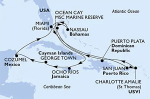 Itinerary Map/Ship Image