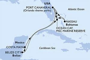 Itinerary Map/Ship Image