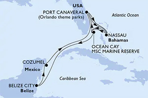 Itinerary Map/Ship Image