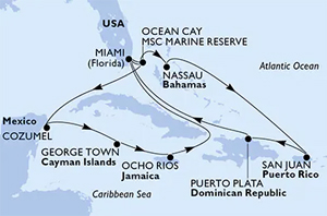 Itinerary Map/Ship Image