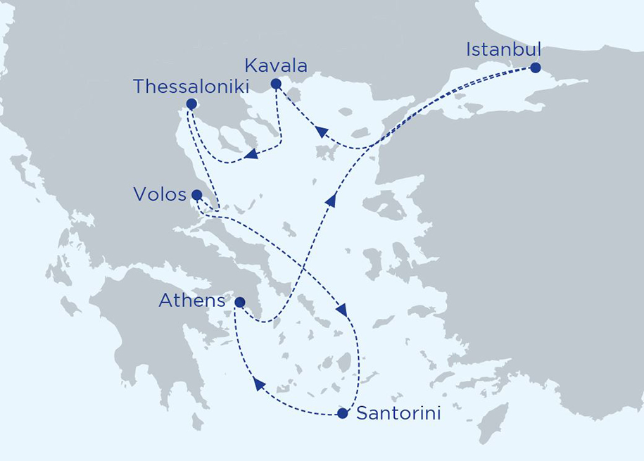 Itinerary Map/Ship Image
