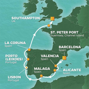 Itinerary Map/Ship Image