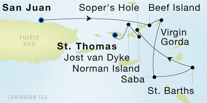 Itinerary Map/Ship Image