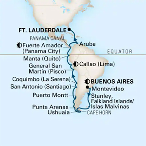 Itinerary Map/Ship Image