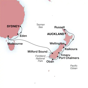 Itinerary Map/Ship Image
