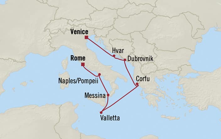 Itinerary Map/Ship Image