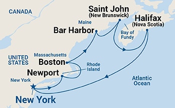 Itinerary Map/Ship Image