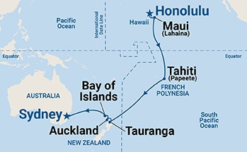 Itinerary Map/Ship Image