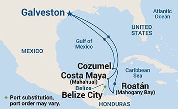 Itinerary Map/Ship Image