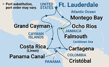 Itinerary Map/Ship Image