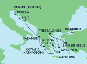 Itinerary Map/Ship Image