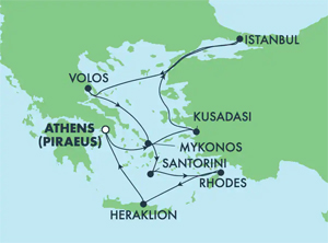 Passage to India - Itinerary - Athens (Piraeus) to Mumbai