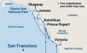 Itinerary Map/Ship Image