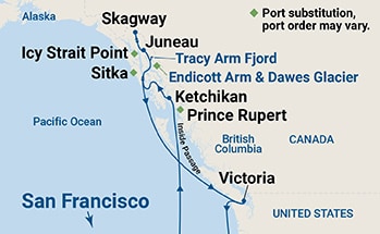 Itinerary Map/Ship Image