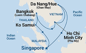 Itinerary Map/Ship Image