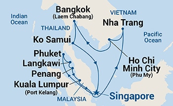 Itinerary Map/Ship Image