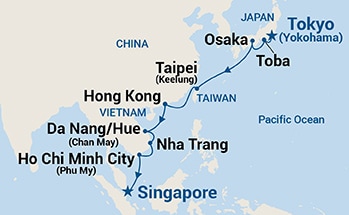 Itinerary Map/Ship Image