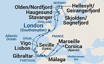 Itinerary Map/Ship Image