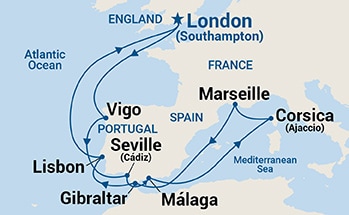 Itinerary Map/Ship Image