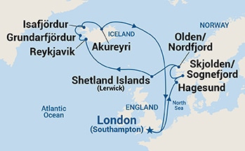 Itinerary Map/Ship Image