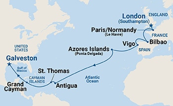 Itinerary Map/Ship Image