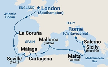 Itinerary Map/Ship Image
