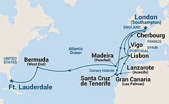 Itinerary Map/Ship Image