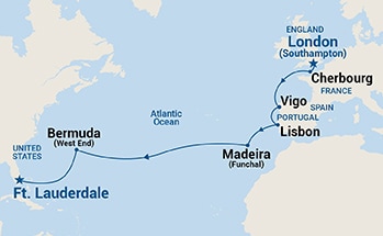 Itinerary Map/Ship Image