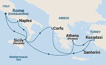 Itinerary Map/Ship Image
