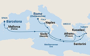 Itinerary Map/Ship Image