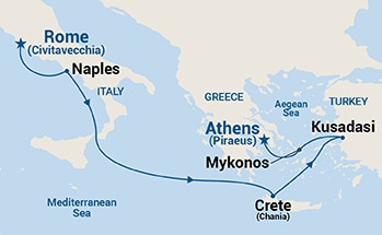 Itinerary Map/Ship Image