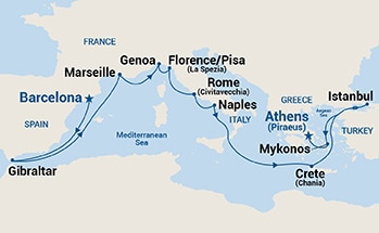 Itinerary Map/Ship Image